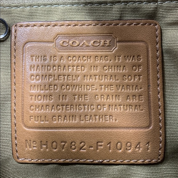 COACH Legacy F10941 Camel Brown Leather Medium Shoulder Duffle Bag Purse - Picture 8 of 10